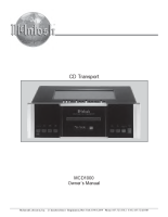 McIntosh MCD-1000 - Owners manual